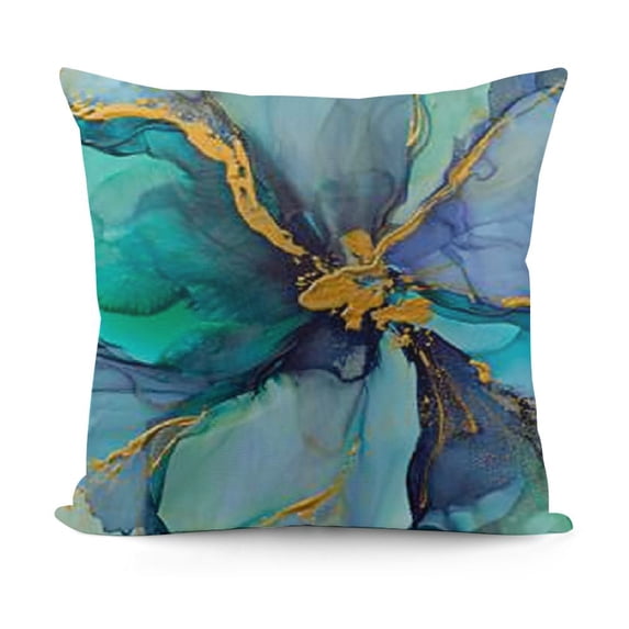 SHANXI  Throw Pillow Covers Colorful Texture Purple Green Blue Gold Foil Square Pillowcases for Home Decor Sofa Car Bedroom Pillow case 12x12in