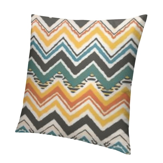 SHANXI Throw Pillow Covers Ethnic Striped Backdrop Black 12x12in