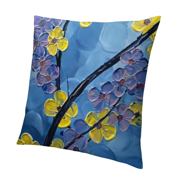 SHANXI Throw Pillow Covers Flower Plant Cushion Cover Soft Pillow Cases for Home Sofa Bed Chair Car Office Decorative 18x18in