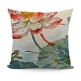 thumbnail image 1 of SHANXI Throw Pillow Covers Flower Summer Lotus Leaf Print Cushion Cover Soft Pillow Cases for Home Sofa Bed Chair Car Office Decorative 22x22in, 1 of 5