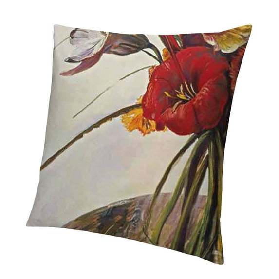 SHANXI Throw Pillow Covers Flowers Print Cushion Cover Soft Pillow Cases for Home Sofa Bed Chair Car Office Decorative 12x12in