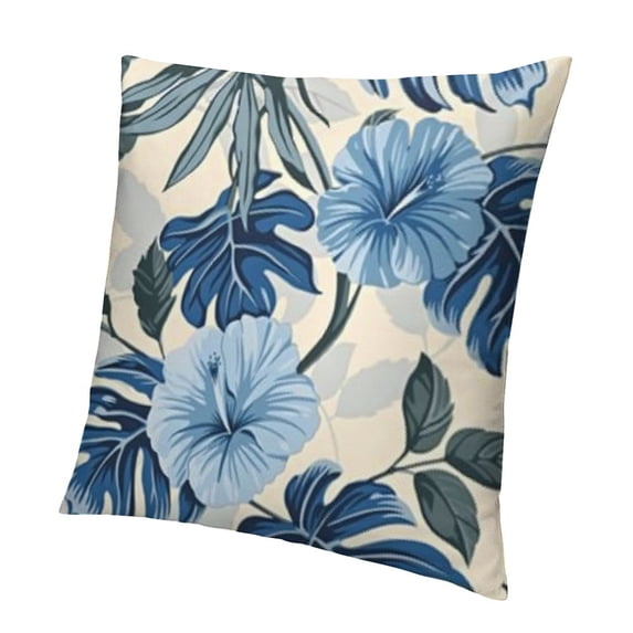 SHANXI Throw Pillow Covers Flowers Red Blue Green Pattern Print Cushion Cover Soft Pillow Cases for Home Sofa Bed Chair Car Office Decorative 12x12in