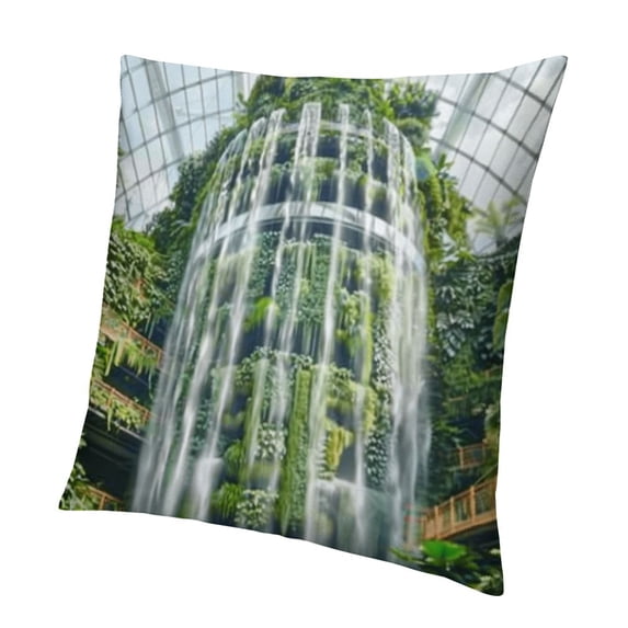 SHANXI Throw Pillow Covers Garden Flower Architecture Park Water Asia Beautiful for Couch Living Room 24x24in