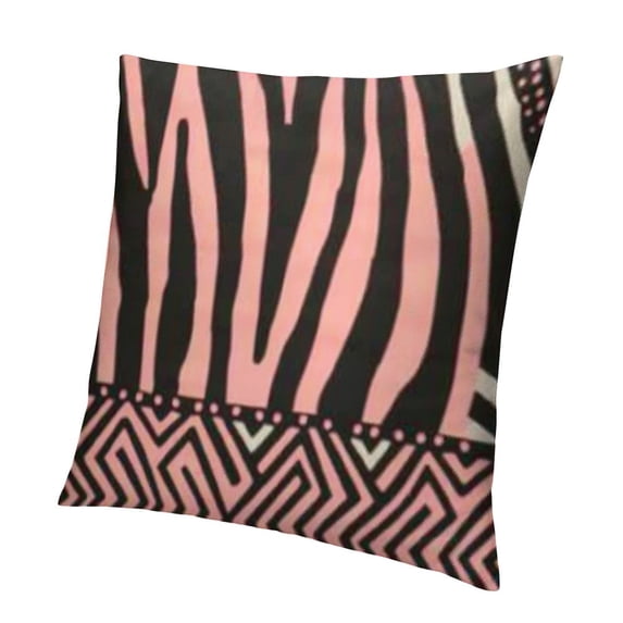 SHANXI Throw Pillow Covers Geometric Coral Color Triangles and Ethnic for Living Room Bedroom Sofa 12x12in