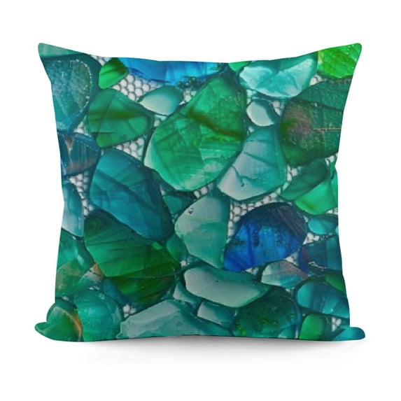 SHANXI Throw Pillow Covers Green Design Square Pillowcase for Home Decor Sofa Car Bedroom Pillow case 20x20in