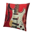thumbnail image 1 of SHANXI Throw Pillow Covers Guitar Rocked Music Quotes Words Musical Instruments 12x12in, 1 of 5