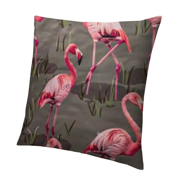 SHANXI Throw Pillow Covers Home Decor Bird Love Pink Pillow Cases Decorative 18x18in