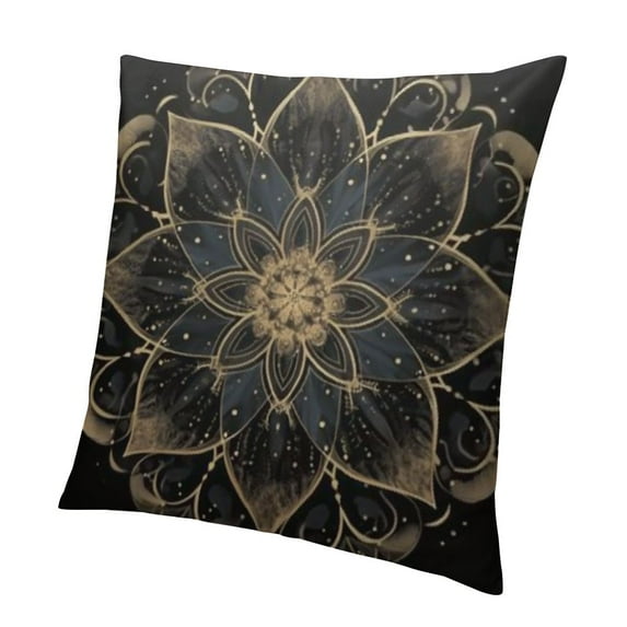 SHANXI Throw Pillow Covers Home Decor Black Gold Decorative 24x24in