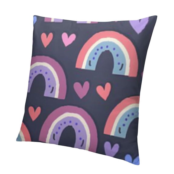 SHANXI Throw Pillow Covers Home Decor Boho Rainbow Lilac Nursery Kids Love Pillow Cases Decorative 22x22in