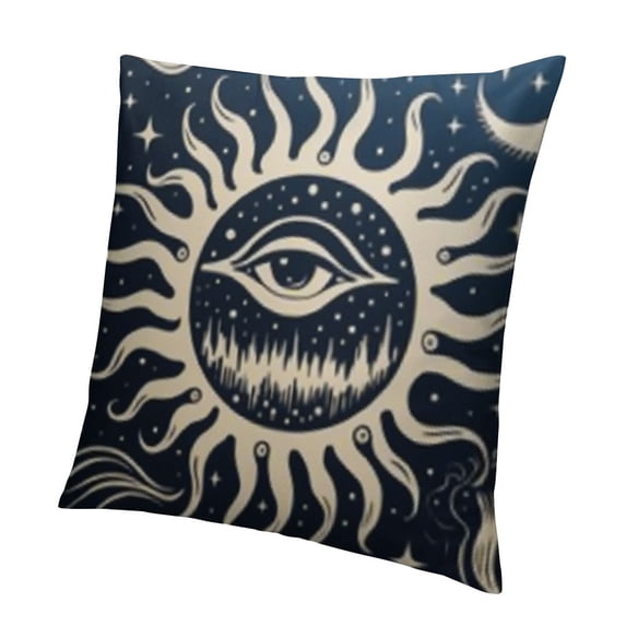 SHANXI Throw Pillow Covers Home Decor Navy Blue Boho Summer White Pillow Cases Decorative 22x22in