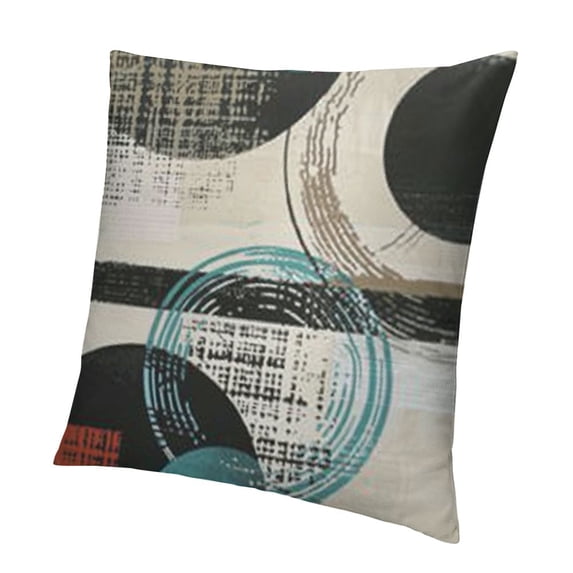 SHANXI Throw Pillow Covers Pillow Covers, Round Oil Painting Cushion Covers 12x12in