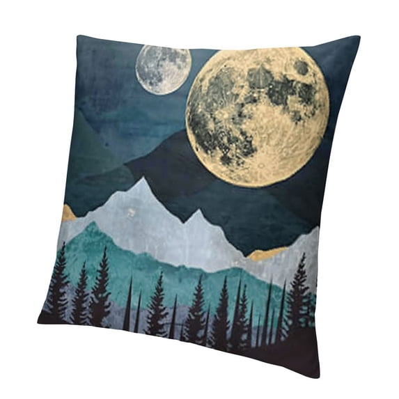 SHANXI Throw Pillow Covers Scenery Mountain Print Cushion Cover Soft Pillow Cases for Home Sofa Bed Chair Car Office Decorative 18x18in