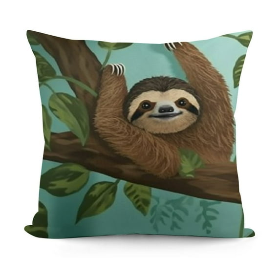 SHANXI Throw Pillow Covers, Sleepy and Happy Soft Square Pillow Cases ,Decorative Pillowcase Suitable for Bed Car Sofa Home 22x22in