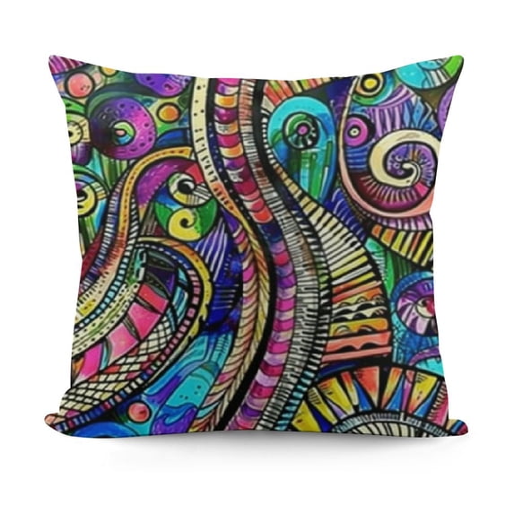 SHANXI Throw Pillow Covers Square Pillowcases for Home Decor Sofa Car Bedroom Geometric Pattern Painting Pillow Cases 20x20in