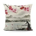 thumbnail image 1 of SHANXI Throw Pillow Covers Stylish Mountain Painting Square Pillowcase for Home Decor Sofa Car Bedroom Pillow case 18x18in, 1 of 5