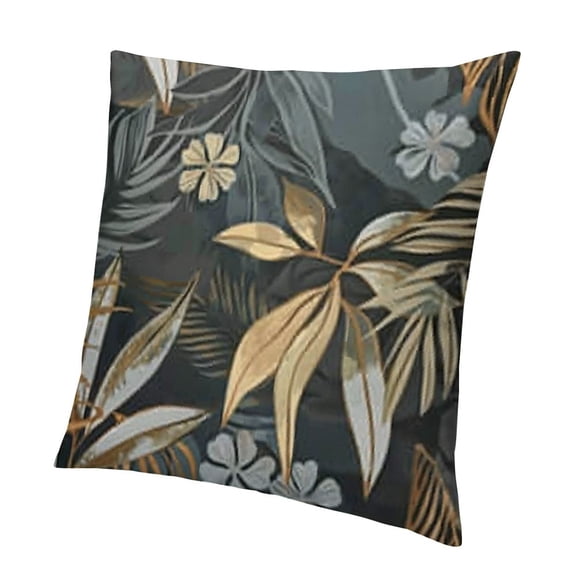 SHANXI Throw Pillow Covers Tropical Leaf Pattern Print Cushion Cover Soft Pillow Cases for Home Sofa Bed Chair Car Office Decorative 12x12in