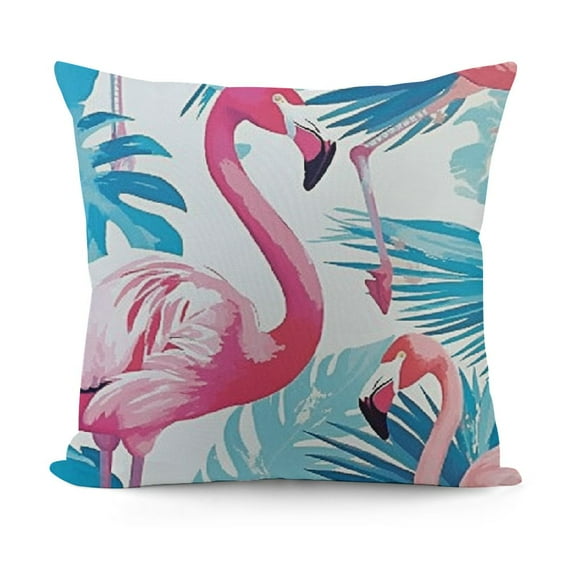 SHANXI Throw Pillow Covers Tropical Leaf Pattern Print Soft Pillow Cases for Home Sofa Bed Chair Car Office Decorative 22x22in