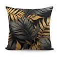 thumbnail image 1 of SHANXI Throw Pillow Covers Tropical Palm Leaves Gold Green Square Pillowcase for Home Decor Sofa Car Bedroom Pillow case 12x12in, 1 of 5