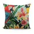 thumbnail image 1 of SHANXI  Throw Pillow Covers Tropical Palm Tree Parrot Toucan Bird Summer Design Square Pillowcase for Home Decor Sofa Car Bedroom Pillow case 24x24in, 1 of 5