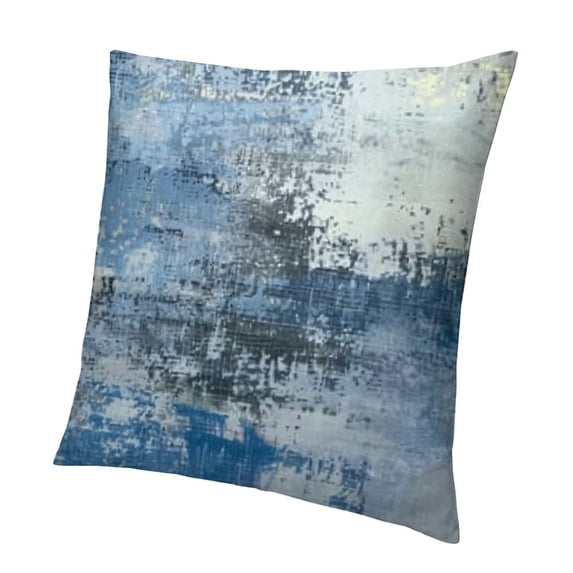 SHANXI Throw Pillow Covers for Men Women,Oil Painting Navy Blue Cushion Cases, Decorative Accent Pillow Cases Fashion Home Room Decor 22x22in