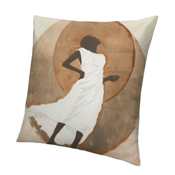 SHANXI TopXma Girl Black Body Line Art Throw Pillow Cover, Gifts for Women Girls,n Home Bedroom Living 20x20in