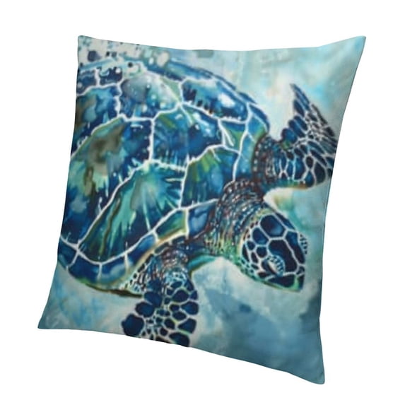 SHANXI Turtle Pillow Cover Decor Sea Coastal Theme Decorative Pillow Covers Super Soft 24x24in
