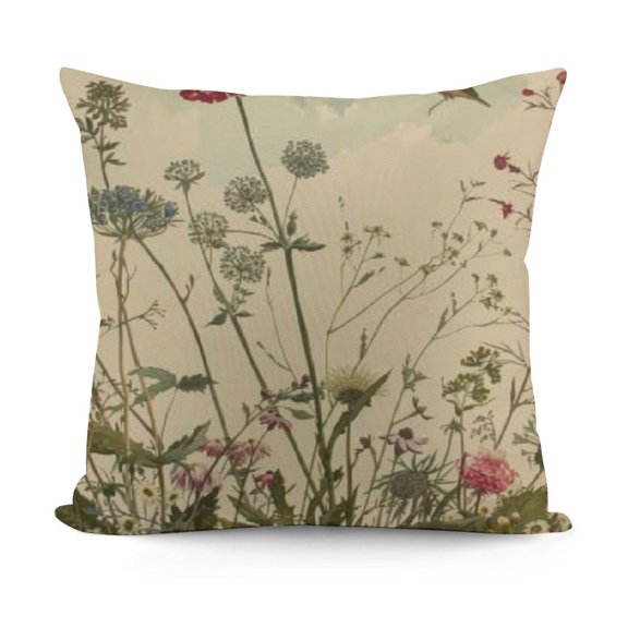SHANXI Wildflowers Throw Pillow Covers Spring Flower Holiday Cushion Case Decoration for Sofa Couch 20x20in