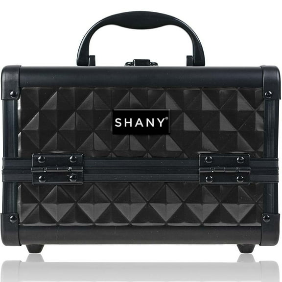 SHANY Chic Makeup Train Case Cosmetic Box Portable Makeup Case Cosmetics Beauty Organizer Jewelry storage with Locks , Multi trays Makeup Storage Box with Makeup Mirror - Twilight