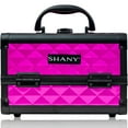 thumbnail image 1 of SHANY Chic Makeup Train Case Cosmetic Box Portable Makeup Case Cosmetics Beauty Organizer Jewelry storage with Locks , Multi trays Makeup Storage Box with Makeup Mirror - FOXY PINK, 1 of 5