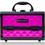 SHANY Chic Makeup Train Case Cosmetic Box Portable Makeup Case Cosmetics Beauty Organizer Jewelry storage with Locks , Multi trays Makeup Storage Box with Makeup Mirror - FOXY PINK
