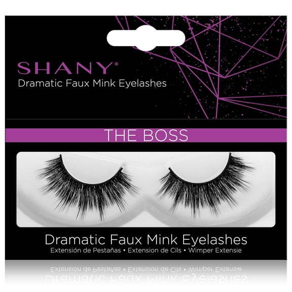 SHANY Classic Faux Mink Eyelashes - Durable Single Pair 3D Reusable Fluffy and Soft Strip Lash with Medium Volume - THE BOSS
