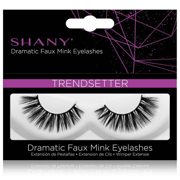 SHANY Classic Faux Mink Eyelashes - Durable Single Pair 3D Reusable Fluffy and Soft Strip Lash with Medium Volume - TRENDSETTER