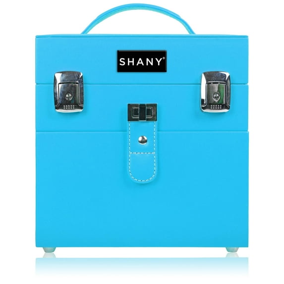 SHANY Color Matters - Makeup Travel Case Nail Accessories Organizer and Makeup Train Case - Makeup Storage Box - Vicious Blue