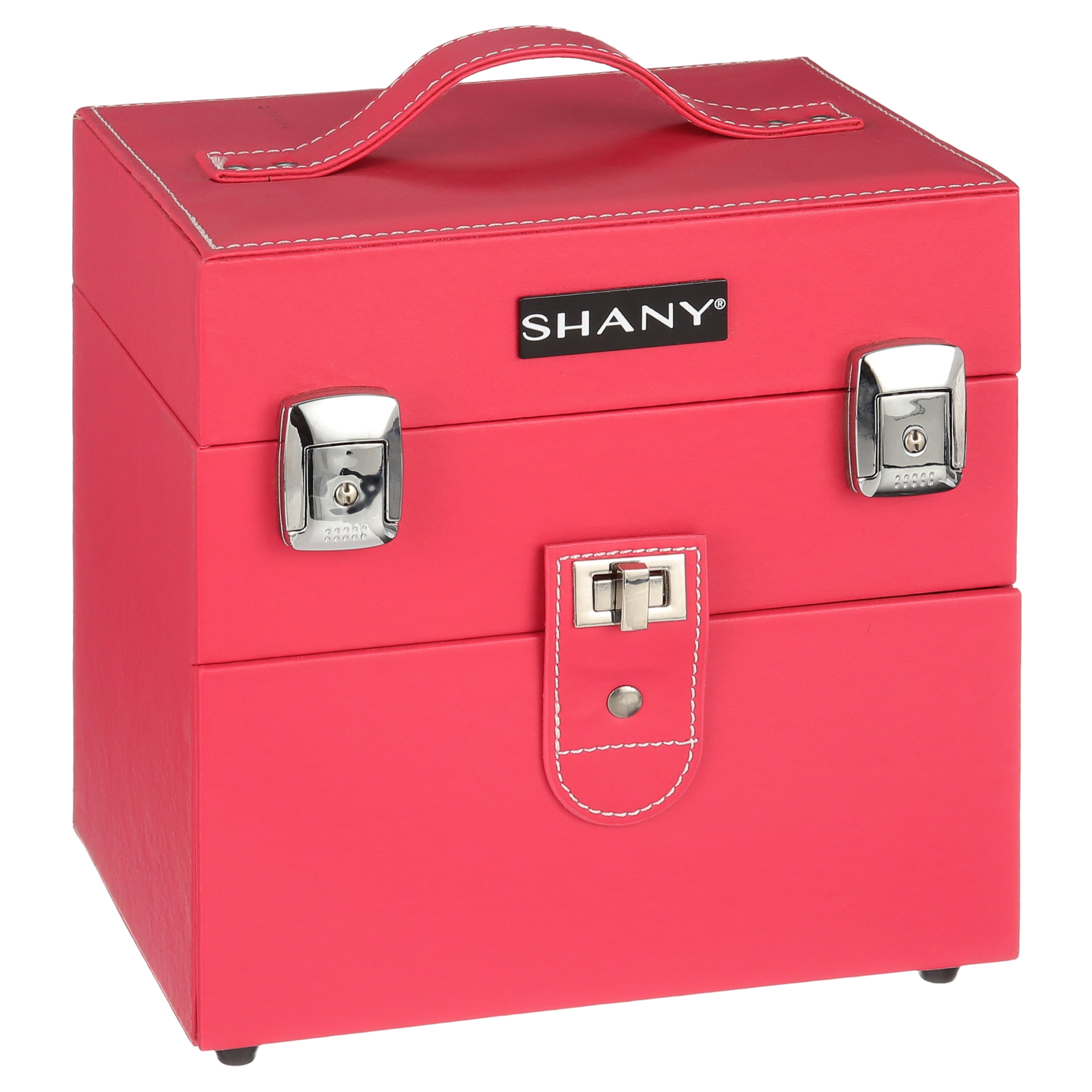 SHANY Color Matters Nail Accessories Organizer and Makeup Train Case, Sugar Gum