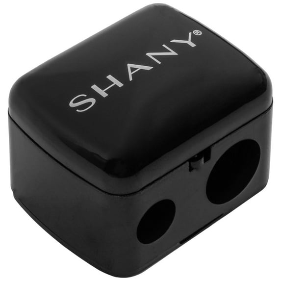SHANY Cosmetic Pencil Sharpener - Eyeliner and Lip Pencil Dual Sharpener with Removable Lid for Traditional and Jumbo Pencils