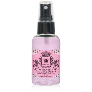 SHANY DETOX Professional Makeup Brush and Sponge Shampoo , Brush Cleanser, Removes dirt, Makeup from brushes and Sponges - Paraben Free, Vegan, Cruelty Free - Instant Dry - 2oz