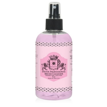 SHANY DETOX Professional Makeup Brush and Sponge Shampoo , Brush Cleanser, Removes dirt, Makeup from brushes and Sponges - Paraben Free, Vegan, Cruelty Free - Instant Dry - 8oz