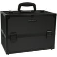 thumbnail image 1 of SHANY Essential Pro Makeup Train Case Cosmetic Box Portable Makeup Case Cosmetics Beauty Organizer Jewelry storage with Locks , Multi Compartments Makeup Box and Shoulder Strap - All Black, 1 of 5