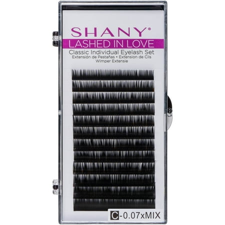 SHANY Lashed in Love Classic Individual Eyelash Set - Individual 3D Voluminous & Weightless Lash Extensions 0.07mm - BLACK