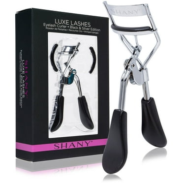 SHANY Luxe Lashes Eyelash Curler - Professional Makeup Tool With Two Silicone Replacement Pads, Gentle Curl, Crease-Free, No Pinching Or Pulling, Lightweight Design For Easy Travel - JET BLACK