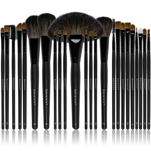 SHANY Makeup Brush Set Studio Quality Total Pro Make up Brushes with Pouch- Cosmetics applicator for Foundation, Powder, Eyeshadow, Concealer, Liner and more - 24 Count