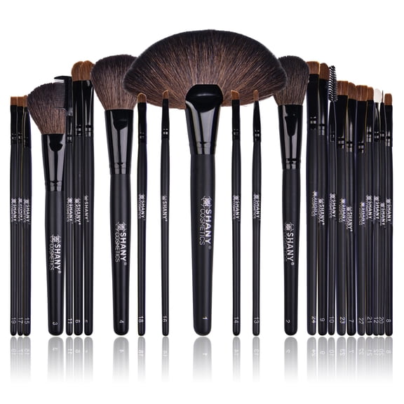 SHANY Makeup Brush Set Studio Quality Total Pro Make up Brushes with Pouch, Cosmetics applicator for Foundation, Powder, Eyeshadow, Concealer, Liner Brush and more - 24 Count – New Design
