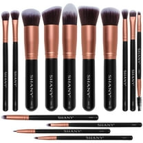 SHANY Makeup Brushes - Rose All Day  - 14-Piece Brush Set – Foundation Powder Concealers Eye Shadows Makeup brushes - Complete Kabuki Makeup Brush Set in Rose Gold - 14 PCS