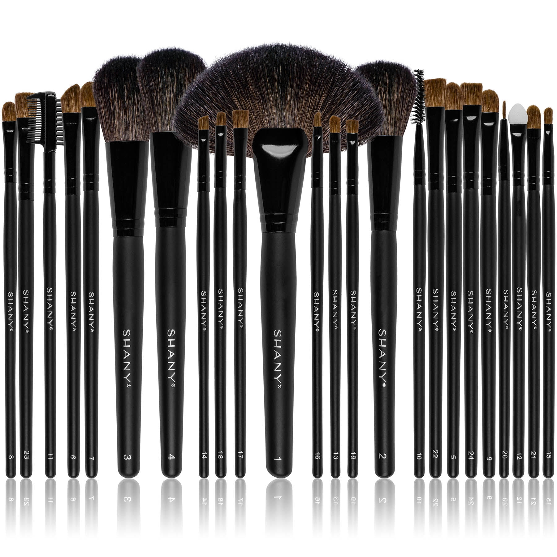 Studio Quality Auburn Synthetic Bristles Cosmetic Brush Set with