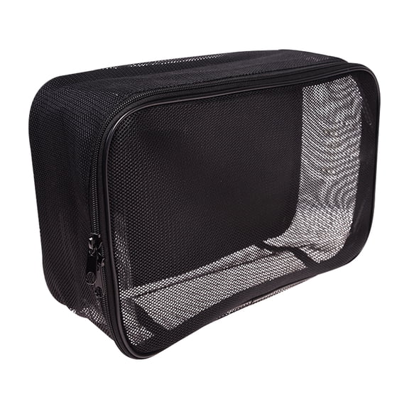 SHANY Mesh Travel Makeup Bag – Portable Make Up Organizer and Cosmetics Bag for Toiletries, Tool Storage, and Carry-On Use - Small
