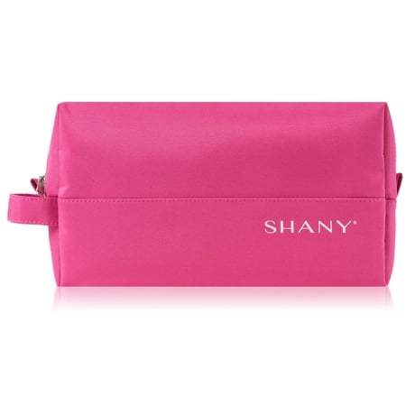 SHANY Nylon Zippered Toiletry ,Makeup Bag Dopp Kit – Water-resistant, Scratch-proof, and Lightweight Cosmetics Organizer with Handle – PINK