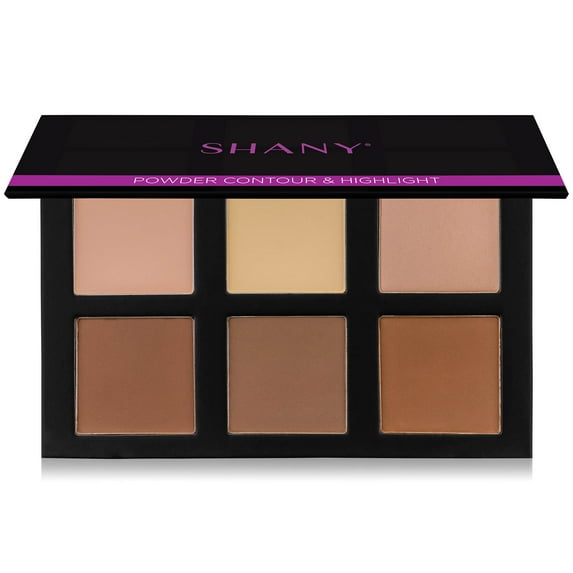 SHANY Powder Contour & Highlight Makeup Palette with Mirror - 6 Color Contour Palette - CONTOUR