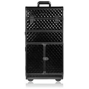 SHANY REBEL Series Pro Makeup Artists Rolling Train Case - Trolley Case - Curious Black Cat