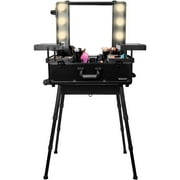 SHANY Studio ToGo Wheeled Trolley Makeup Case & Organizer with Light - BLACK