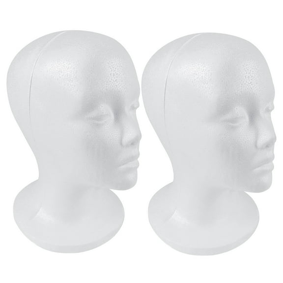 SHANY Styrofoam Model Heads ,Hat Wig Foam Mannequin Female Wig Head Stand ,Mannequin Head for wigs , Wig Holder - Round Base , 11 Inches Female Mannequin Head -2 Pieces